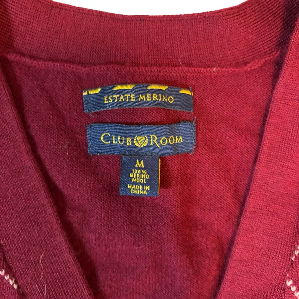 Sweater Vest Mens M Medium Merino Wool Argyle Preppy Old Money Grandpa Collegiat - Picture 8 of 12